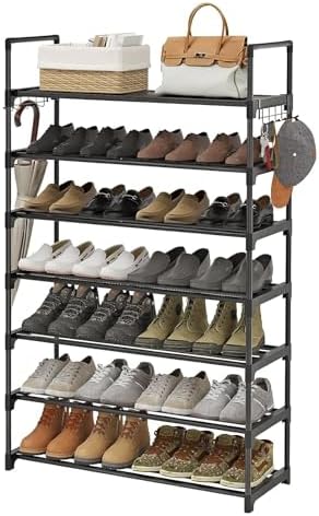 Stackable Standing Shoe Storage U HOOME Shoe Rack, Shoe Organizer, Metal Shoe Storage Organizer,Shoe ...