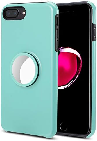 Misscase iPhone 8 Plus Case,iPhone 7 Plus Case with Kickstand, Slim Shockproof Drop Protection 2 in 1 Hybrid PC Covers Soft Rubber Bumper Protective Case [Fit Car Mount] for iPhone 7/8 Plus Green