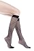 Womens Sheer Fashion Trouser Socks, Patterned Nylon Knee Highs (Assorted (6 Pack))