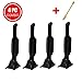 4 PC Snuff Straw Vacuum Style - Sniffer Snorter Straw Black Snuff Tube - Metal Straw