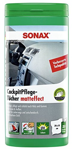 SONAX 415841 CockpitPflegeTücherBox matteffekt, 25 Stück