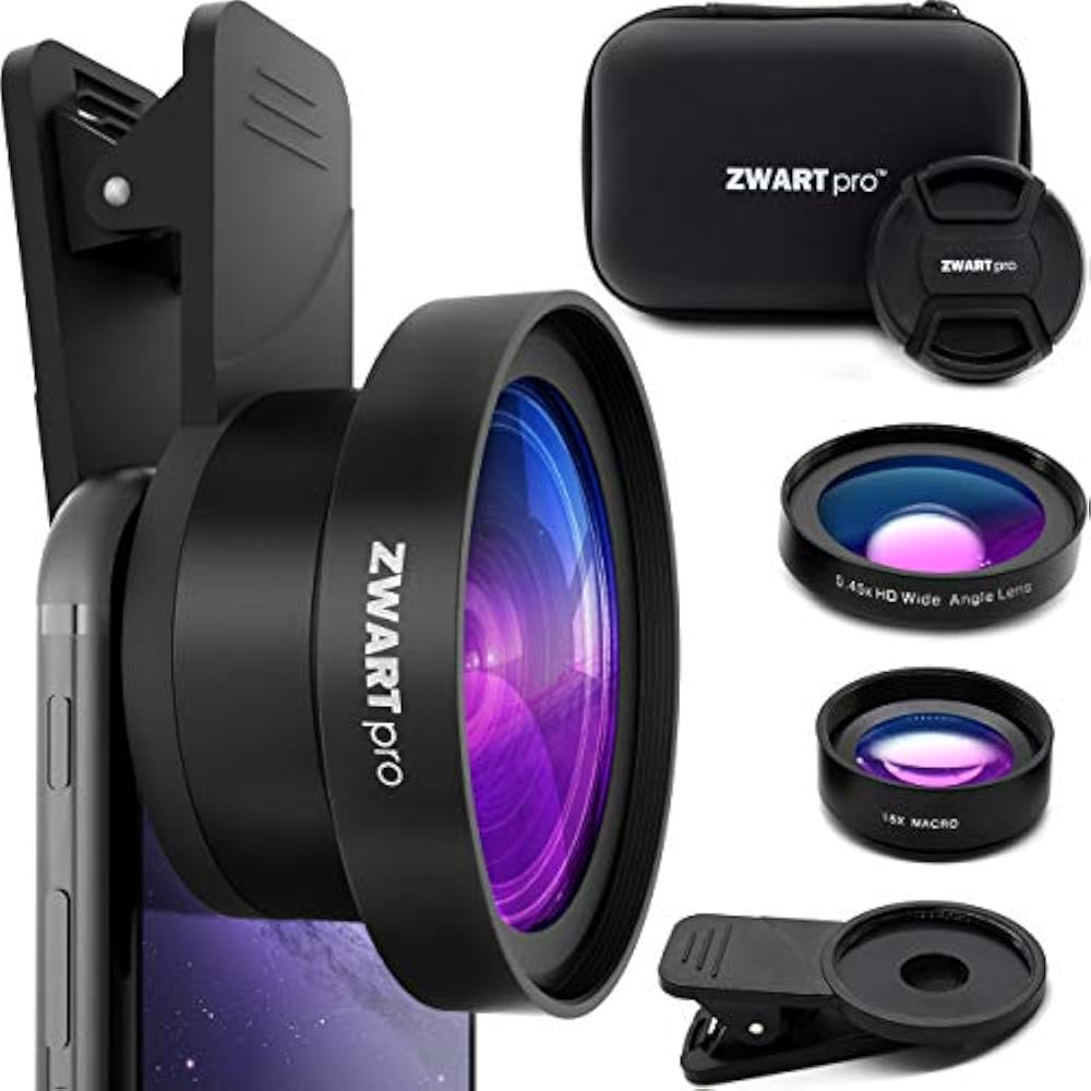 Phone Camera Lens Attachments Macro + Wide Angle 2 In 1 Cell Kit IPhone