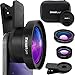 Phone Camera Lens Attachments | ZWARTpro Macro + Wide Angle 2 in 1 Cell Phone Lens Kit for iPhone, iPad, Most Android Smartphones & Tablets + Clip & Travel Case (Bigeye 53mm)