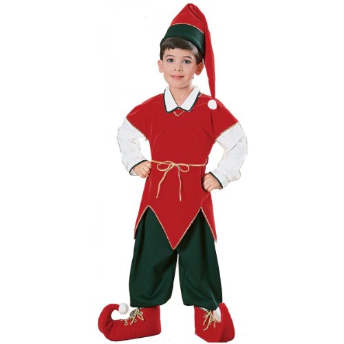 Children039;s Velvet Elf Suit Costume - Medium