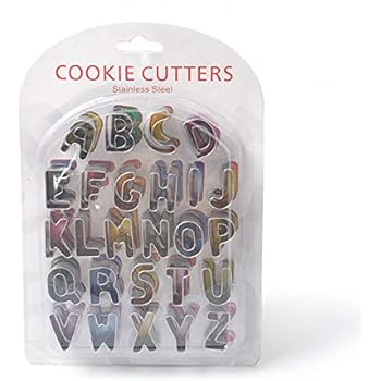 Amazon.com: E-Found Mini A-Z 26PSC Alphabet Cookie Cutters ...