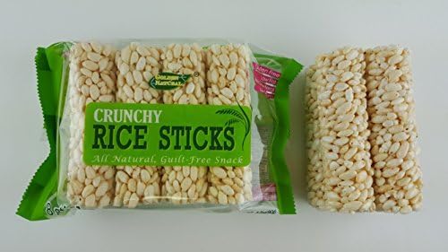 All Natural Crunchy Rice Rollers 3.2 ounce Guilt free Snack (8 Sticks) (12PK) by Golden Natural