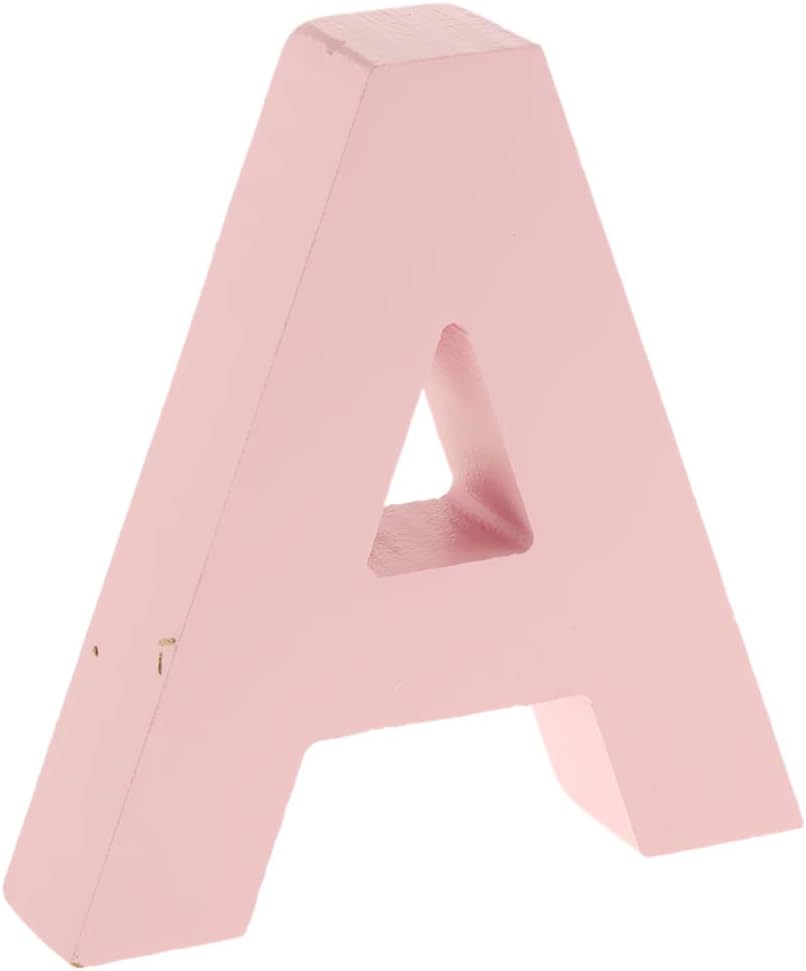 pink wooden letters for nursery