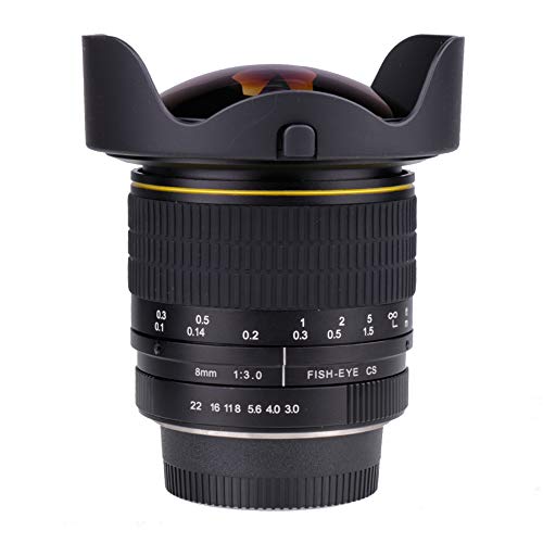 JINTU 8mm F/3.0 Professional Wide Angle Fisheye Lens for Nikon D3500 D3400 D3200 D3100 D5600