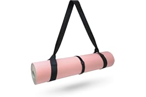 Yoga Mat Carrier Strap, Adjustable Hook and Loop Yoga Mat Strap for Hands Free Carrying, Soft Durable Mat Holder for Most Siz