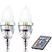 Bonlux 2-Pack 3W RGB E12 Candelabra LED Bulb, 16 Colors 4 Modes Choice, Remote Control Color Changing Candle Light Bulb for Home Decoration/Bar/Party/KTV Mood Ambiance Lighting