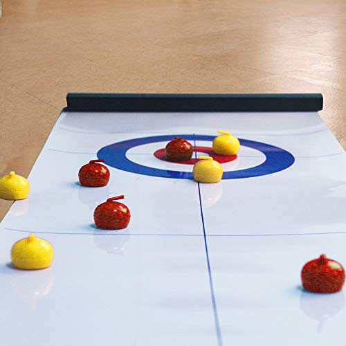 Gayisic Tabletop Curling Game Family Games Table Top Board Games Mini Desktop Game with 8 Shuffleboard Pucks for Kids and Adults Outdoor,School, Trave Gift (Curling Tabletop Game)