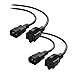 Cable Matters 2-Pack Computer Equipment to PDU Power Cord 3 ft, Power Cable (IEC C14 to NEMA 5-15R)