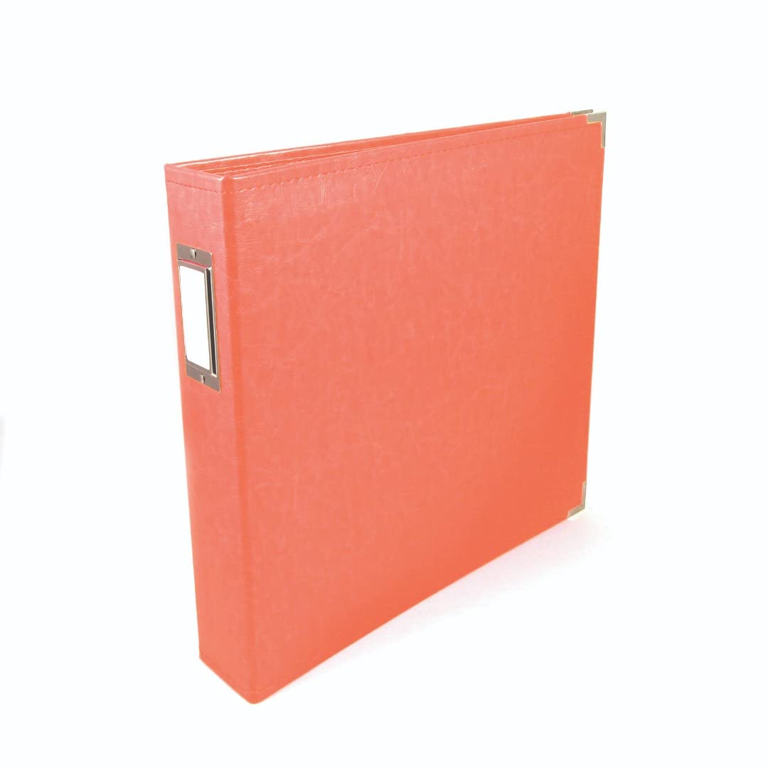 We R Memory Keepers American Crafts 660906 Classic D-Ring Scrapbooking Album, X 12-inch, Coral, Acrylic, Multicolour, 34.79x39.11x6.85 cm