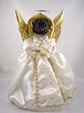 Pug Black Angel Tree Topper