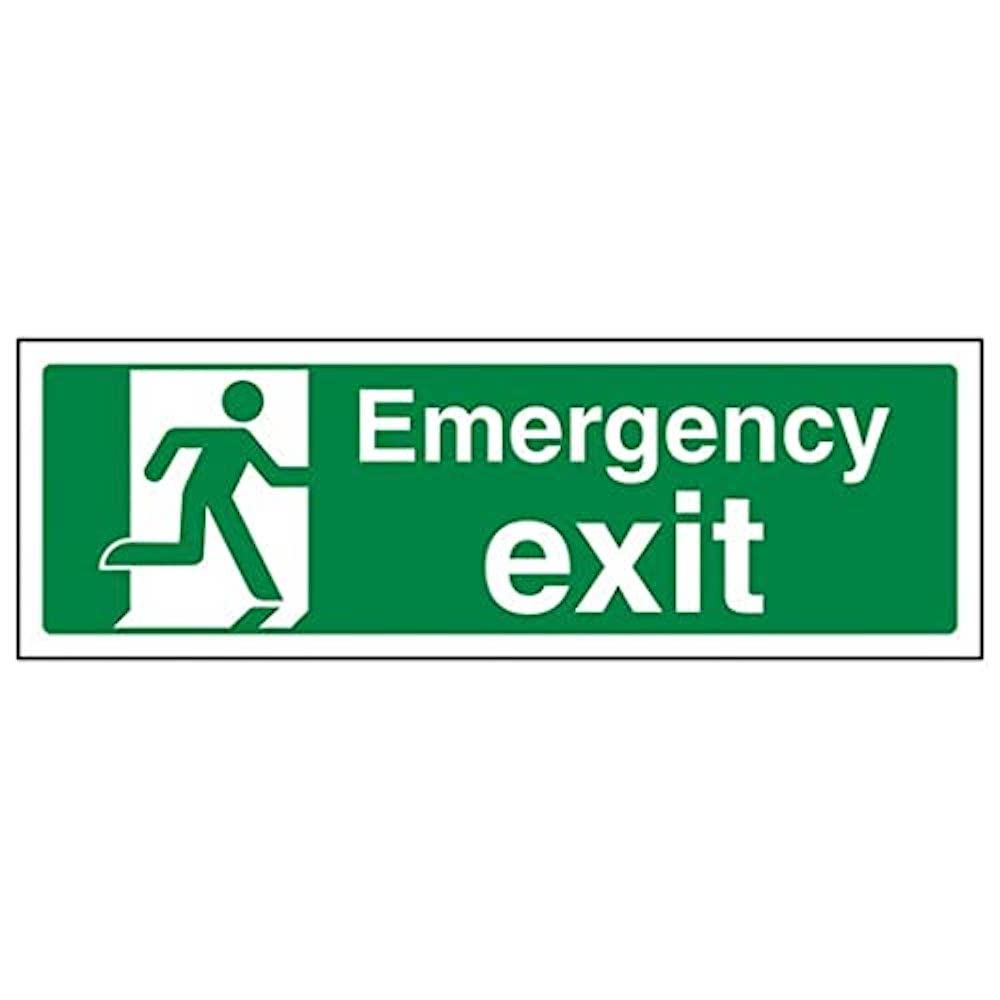 V Safety Eco Friendly Safe Condition Exit - Emergency Exit - 300 X 100mm