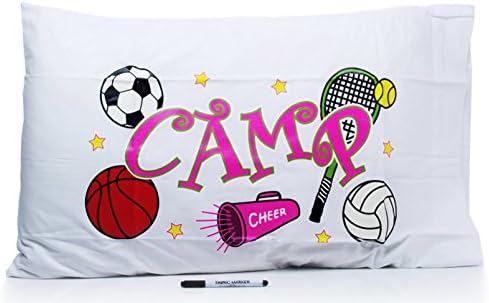 Autograph Pillowcase Great Gift for Summer Camp Have All Her Bunkmates and Counselors Sign It (Camp Girls Sport)