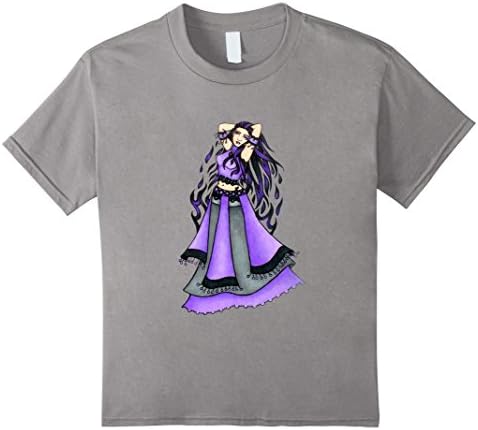 Kids Sagittarius Belly dancer art purple and black belly dance 4 Slate