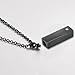 Valyria Rectangle Charm Urn Pendant Necklace Stainless Steel Black Memorial Ash Keepsake?