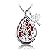 Teardrop Aromatherapy Essential Oil Diffuser Necklace Locket Pendant Hypo-Allergenic 316L Surgical Grade Stainless Steel With 23.6