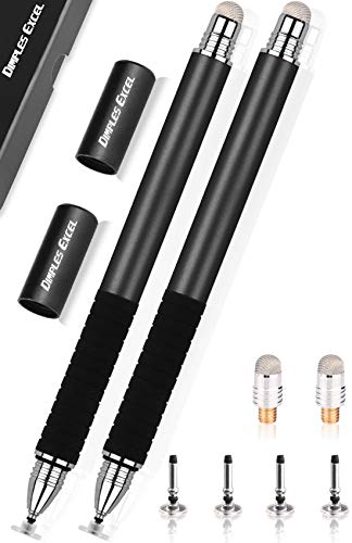 Stylus Pens for Touch Screens Stylus for iPad Stylus Pen for Tablet (Jet Black+Jet Black)