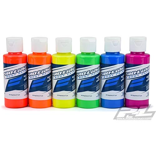 Pro-Line RC Body Airbrush Paint Fluorescent Color Set (6)