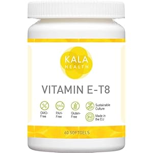 Kala Health Vitamin E-T8 60 softgels – Provides All 8 Forms of Vitamin E Including All 4 Tocotrienols and All 4…