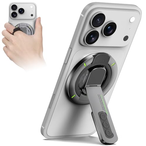 for MagSafe Ring Stand, Double-Sided Magnetic Phone Grip with 360° Finger Ring Holder, Phone Stand Kickstand Compatible with iPhone 17/16/15/14/13/12 & Samsung