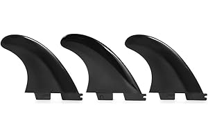 Surfboard Tail Fin, 3PCS FCS2 G5 Fiberglass Black Professional Surfboard Tail Fin Flexible Surfing Accessory for M Size Paddl