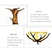 Antler Chandelier Retro Resin Antler Lamp 16.5 inches Diameter 16.9 inches High Ceiling Antler Chandelier Used in Bedrooms, Restaurants, Bars, Cafes, Etc