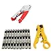 Coax Connector Professional Compression Tool, Satelite RG6 Cables and connectors Repair kit