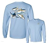 Yellowfin Tuna Four Fish Profiles Fishing Long Sleeve T-Shirt