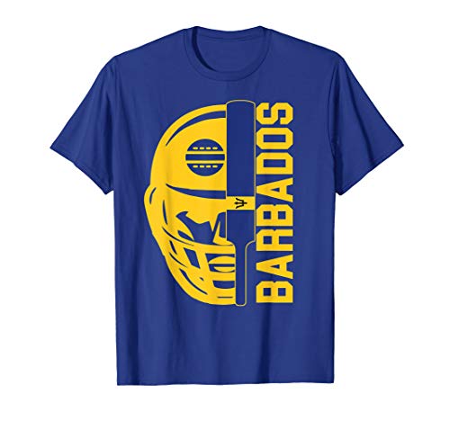 Cricket Barbados Fan Helmet Ball and Bat Design