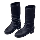 MagiDeal Black 1/6 Scale Flat Long Boots Shoes Accessories For 12 inch Female Action Figure Body
