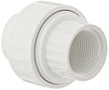 Spears 498 Series PVC Pipe Fitting, Union with EPDM O-Ring, Schedule 40, 1" NPT Female