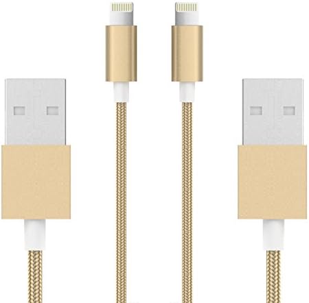USB Cable Lightning, Smartspeed Two Pack 3ft Long Cable Fast Charging Nylon Material for iPhone 5/5s iPhone 6/6s, iPhone 7, iPad