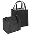 Hannah Insulated Shopping Bag, Black (2 Pack)