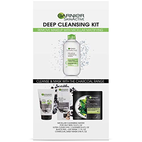 Garnier SkinActive Micellar & Charcoal Deep Cleansing Kit for Oily Skin