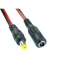 5 pares macho y hembra DC Power Pigtail Cable de 18 AWG 5 A mejorado con terminal Jack Socket 2,1 mm. 5,5 mm. Conectores para seguridad en el hogar cámara de vigilancia y iluminación de Fiesta