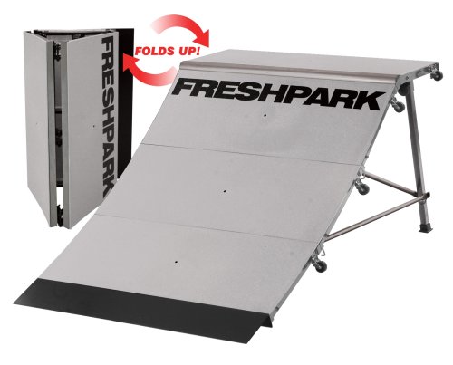 FreshPark Professional BMX and Skateboarding Quarter Pipe - Thumbnail 3