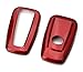 iJDMTOY Glossy Metallic Red Exact Fit Key Fob Shell Cover Compatible with 2017/2018-up Toyota Camry Prius Prime Mirai C-HR, etc w/Push Start Engine Feature