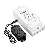 Sonoff TH16 Wifi Temperature and Humidity Sensor Switch+Si7021 RF Controller for DIY Smart Home,Wireless Remote Control Home Appliances and Work with Amazon Alexa, 1 Set