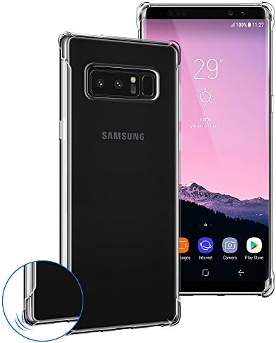 Galaxy Note 8 Case Qoosea Ultra Slim Crystal Clear TPU[Shock-Absorption, Anti-scratching, Slide-Proof] Soft and Lightweight Design Silicone Case CoverGel TPU Case for Smartphone Samsung Galaxy note 8