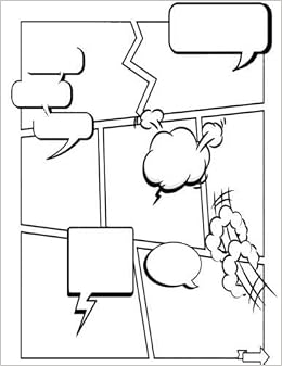 Comic Book Creator Blank Squares: Color Interior Quote Bubbles ...
