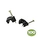 Mediabridge 5.8mm Cable Clips (100 pcs - Black) w/ Hardened 1in Nail For Cat6 / 16AWG Speaker Wire (0.23in OD) ( MCC58-BLA )