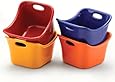 Rachael Ray Stoneware Set of 4 10-Oz. Ramekins Bubble and Brown Singles, Assorted