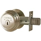 Medeco 11TR50319 Maxum Residential Single Cylinder Deadbolt, Satin Nickel, High Security Restricted M3 Keyway, Keyed Different
