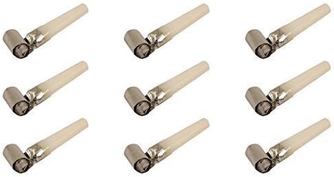 48 x Foil Silver Party Blowouts