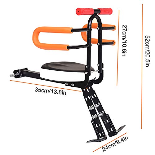 Front Mounted Child Bike Seats, Foldable Baby Kids' Bicycle Carrier