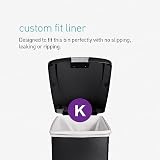 simplehuman CW1362 40L Slim Recycling Kitchen Pedal Bin with Lid Lock view 5