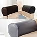Sofa Armrest Cover Ultra Thick and Soft PU Leather Stretch Arm Cover for Recliners Sofas Chairs Loveseats Elastic Waterproof Furniture Armrest Protector for Couch(1 Pair,Brown)